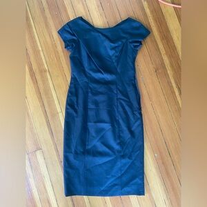 Y2K vintage Moschino Cheap & Chic grey wool sheath knee length dress